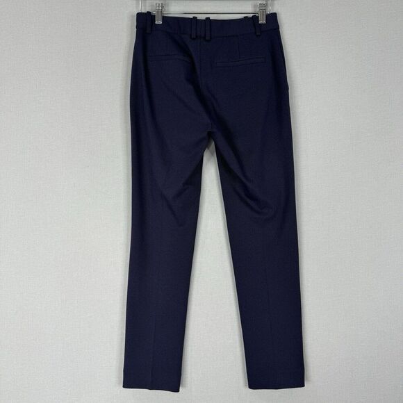 Theory Womens Dress Pants 2 Blue Pintuck Twill Knit 2 Trouser Comfy Office Basic - Picture 9 of 13